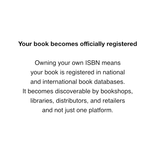 Why owning your own ISBN really matters