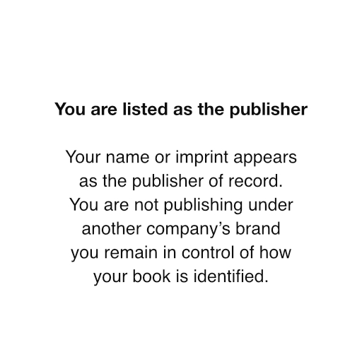 Why owning your own ISBN really matters
