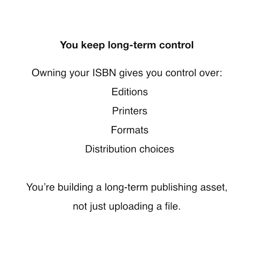 Why owning your own ISBN really matters